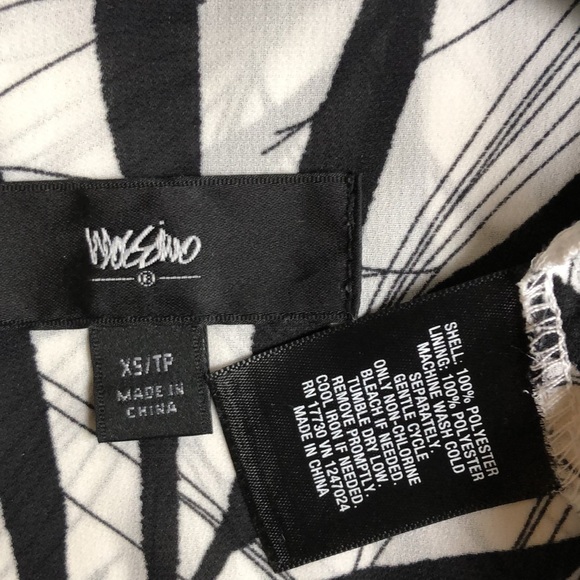 Mossimo White Strap Tank With Black Palm Fronds Size XS - Picture 6 of 7